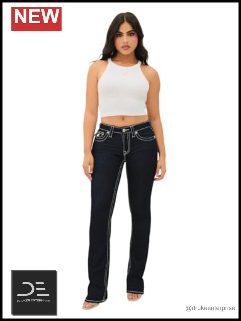 True Religion Becca Mid Rise Bootcut Stretch Denim Jeans
